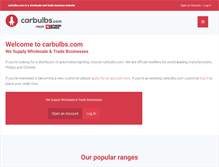 Tablet Screenshot of carbulbs.com